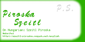 piroska szeitl business card